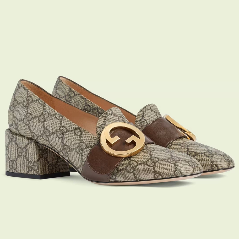 Gucci Blondie Pumps 55mm in GG Supreme Canvas GGSS24133