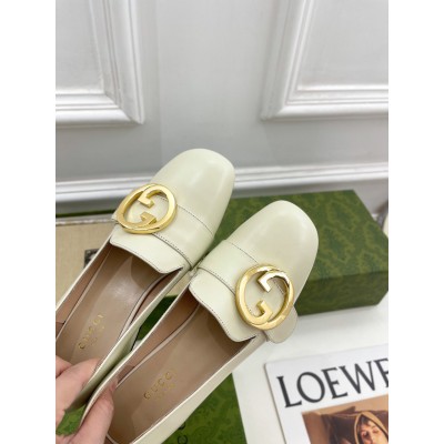 Gucci Blondie Pumps 55mm in White Leather GGSS24134