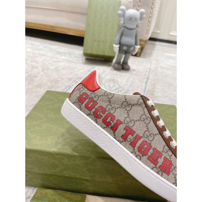 Gucci Men's Ace Sneakers in GG Canvas with Boutique Print GGSS24312