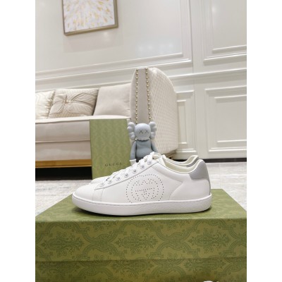 Gucci Men's Ace Sneakers in White Leather with Interlocking G GGSS24316