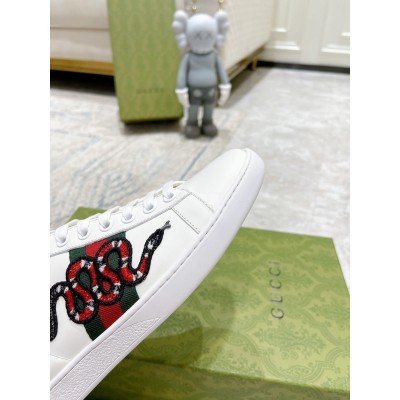 Gucci Men's Ace Sneakers with Embroidered Kingsnake GGSS24320