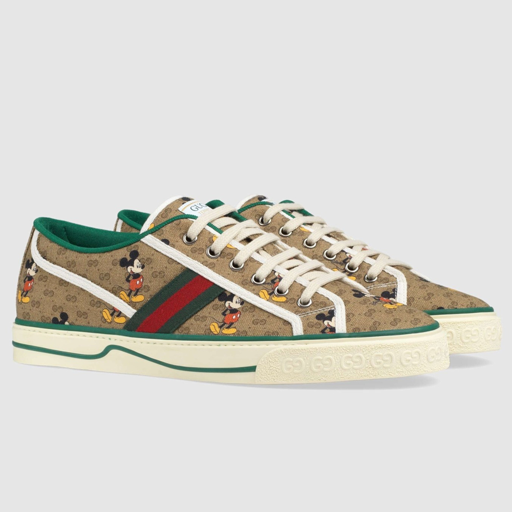 Gucci Men's Disney X Gucci Tennis 1977 Sneakers with Web GGSS24054