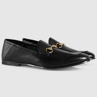 Gucci Men's Horsebit Slip-on Loafer in Black Leather GGSS24075