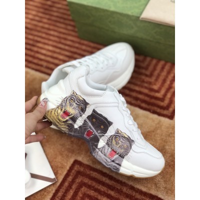 Gucci Men's Rhyton Sneakers with Tigers Print GGSS24348