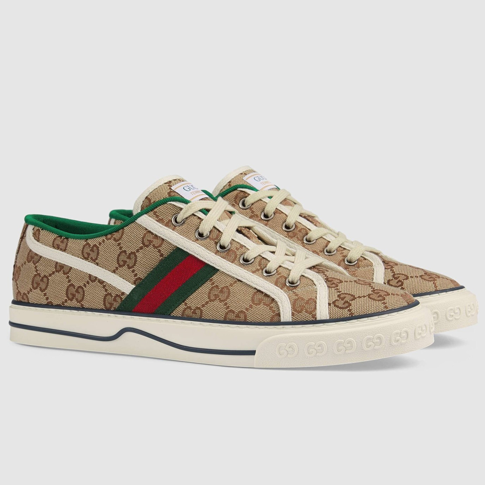 Gucci Men's Tennis 1977 Sneakers in Beige GG canvas GGSS24358