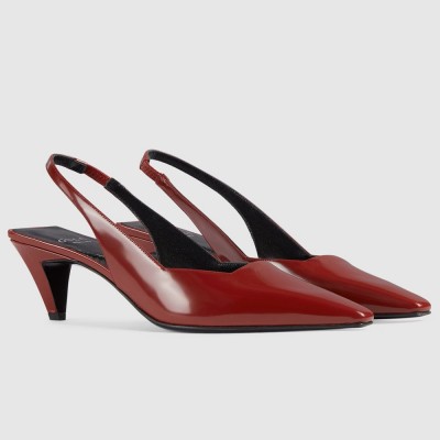 Gucci Slingback Pumps 55mm in Red Patent Leather GGSS24159