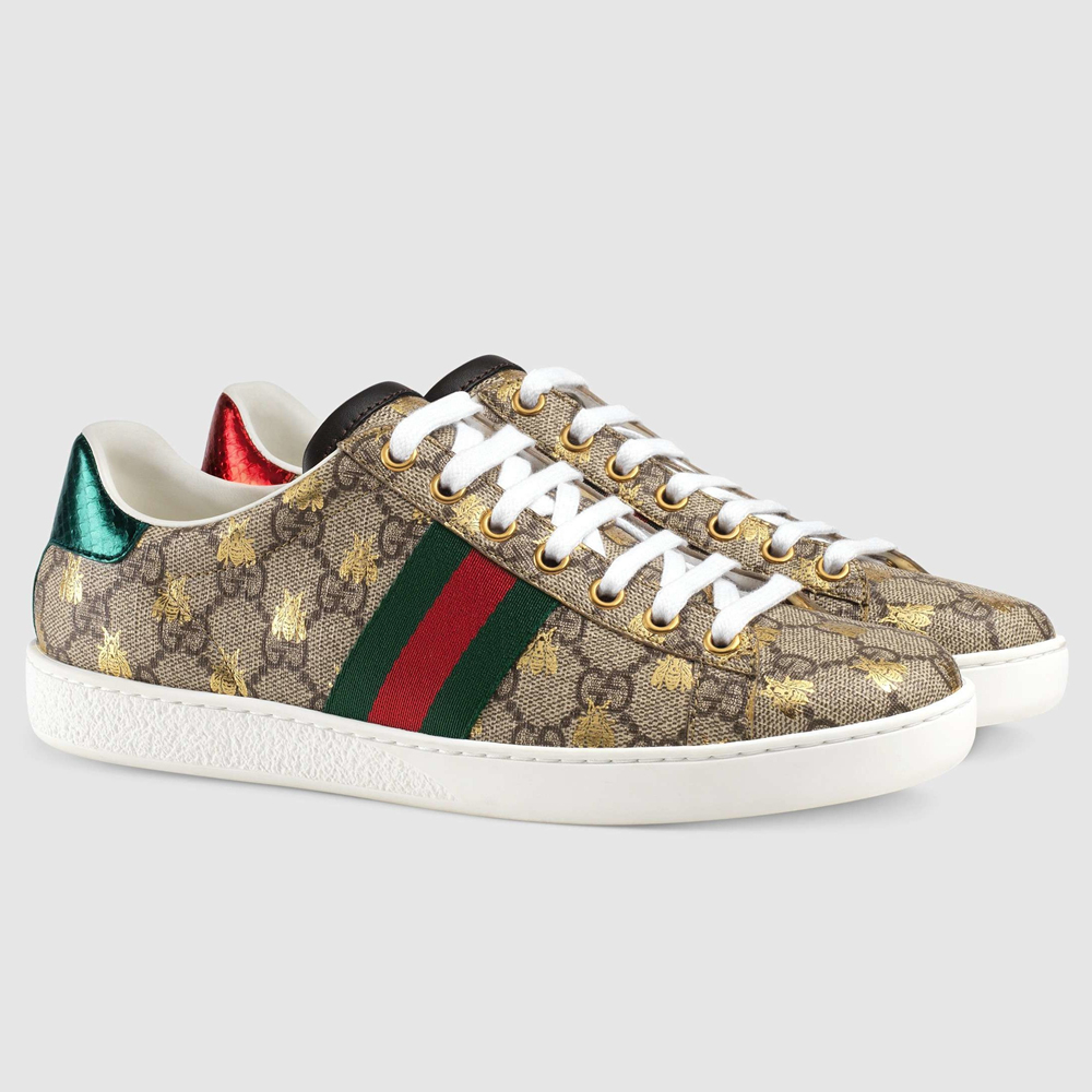 Gucci Women's Ace GG Supreme Sneakers with Bees GGSS24361