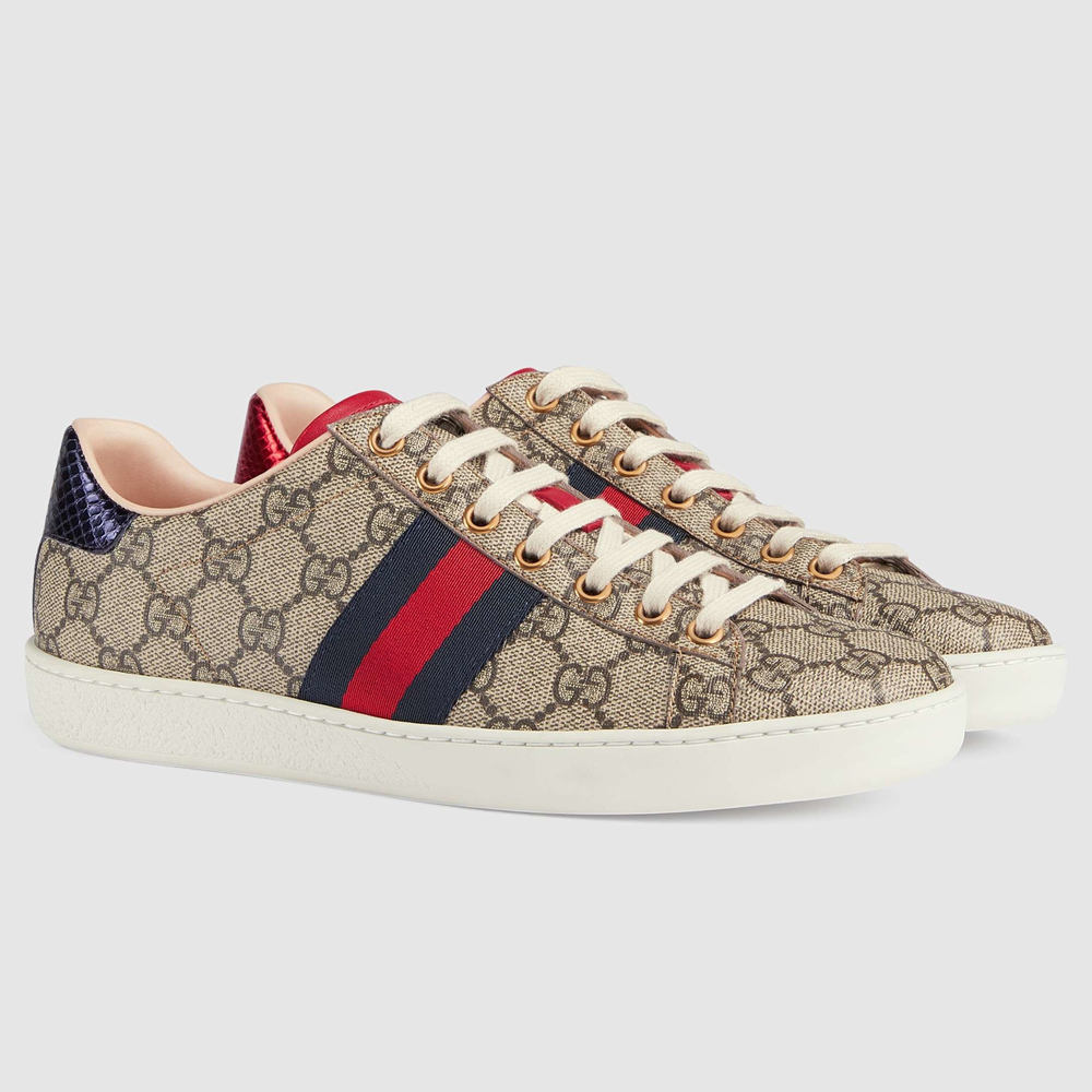 Gucci Women's Ace GG Supreme Sneakers with Web GGSS24362