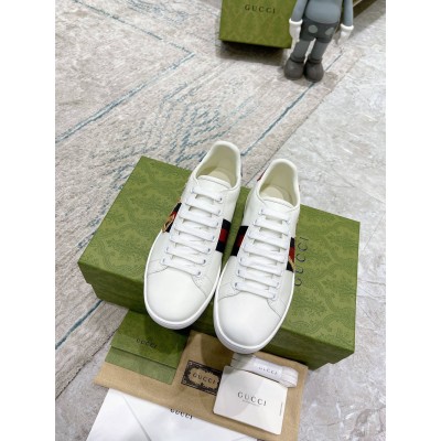 Gucci Women's Ace White Sneakers with Loved Embroidered GGSS24371