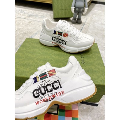 Gucci Women's Rhyton Sneakers with Worldwide Print GGSS24401