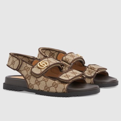 Gucci Women's Sandals in Original GG Canvas with Double G GGSS24234