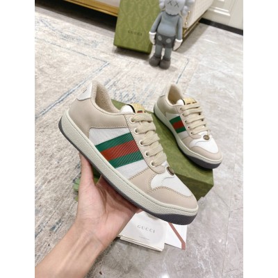 Gucci Women's Screener Sneakers in Leather and Nylon GGSS24403