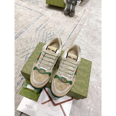 Gucci Women's Screener Sneakers with Green Details GGSS24404