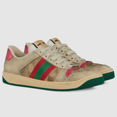 Gucci Women's Screener Sneakers with Pink Details GGSS24405