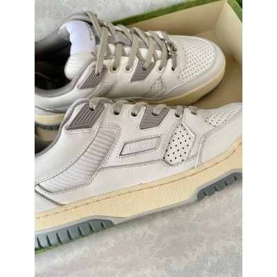 Gucci Women's Sneakers in White Distressed Effect Leather GGSS24407