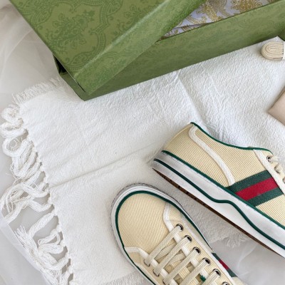 Gucci Women's Tennis 1977 Sneakers in Cotton with Web GGSS24411