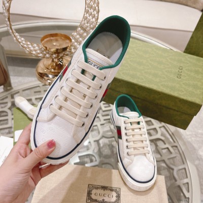 Gucci Women's Tennis 1977 Sneakers in White GG Fabric GGSS24412