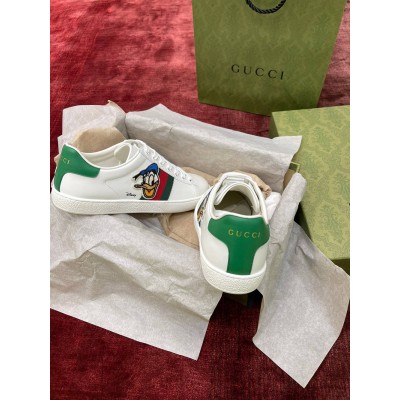 Gucci Women's White Ace Sneakers with Disney Donald Duck GGSS24061